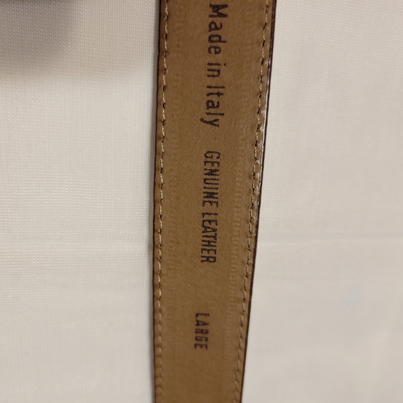 DKNY Brown Leather Belt with Gold Buckle - Picture 4 of 7